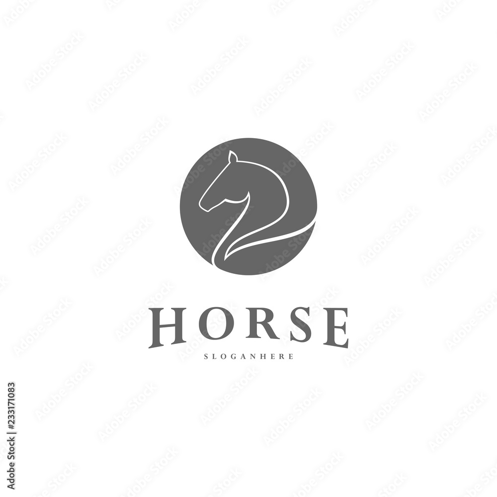 Obraz premium Pegasus Vector Logo Template. Horse logo template