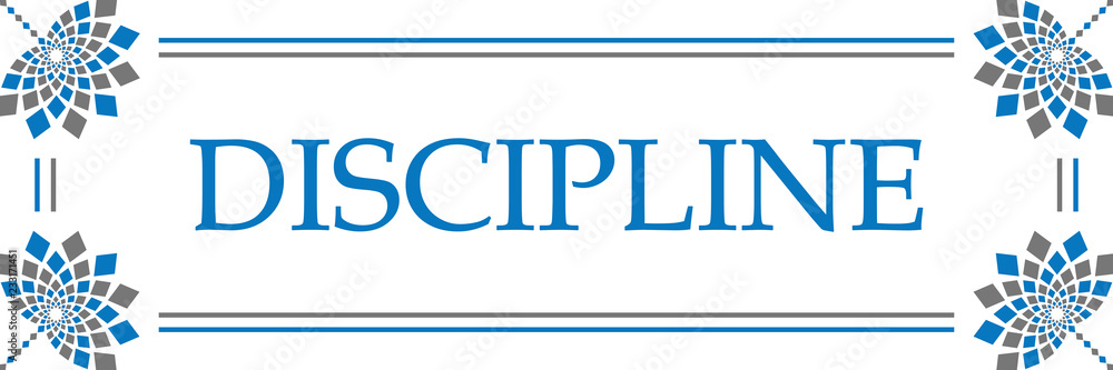 Discipline Blue Grey Floral Horizontal Discipline Blue Grey Floral Horizontal