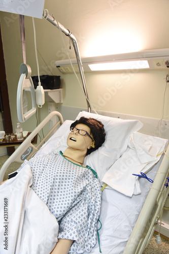 Fotografía santé hôpital malade mannequin simulation