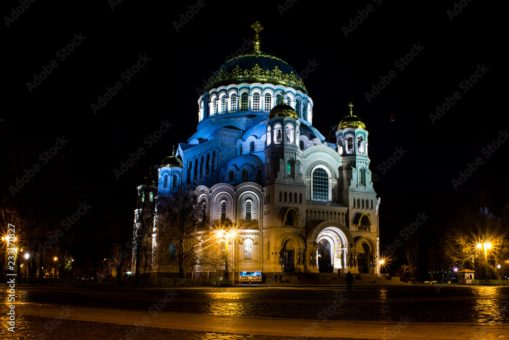 Fototapeta premium Naval collector of St. Nicholas the Wonderworker in Kronstadt