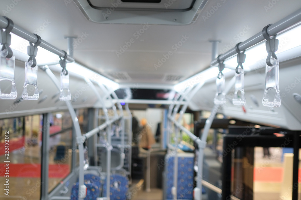 The image of the bus interior The image of the bus interior