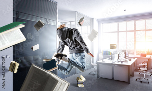 Dance is her passion. Mixed media