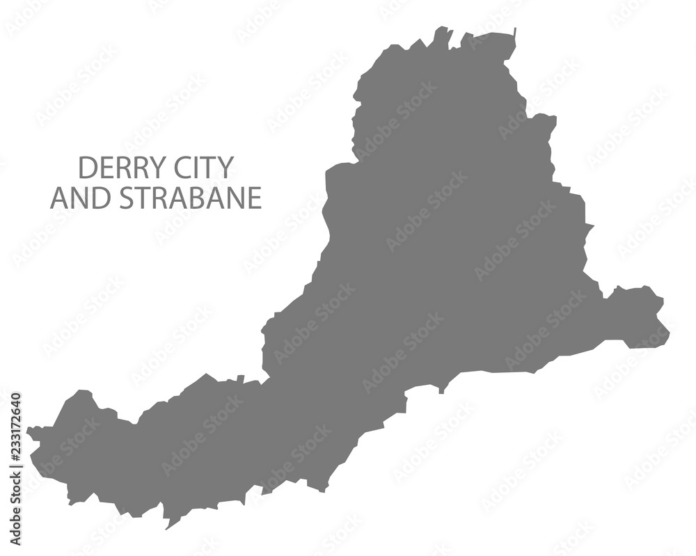 Derry City and Strabane map grey