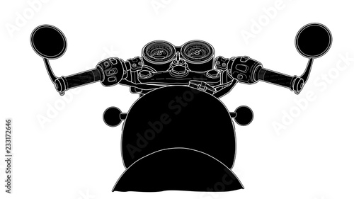 Bike steering wheel flat design vector draw