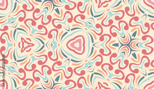 Abstract ethnic pattern in pastel shades. The idea of design card, invitation, cover, wallpaper, tile, packaging, background. Tribal ethnic ornament arabic style.