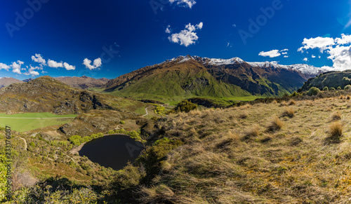 Diamond Lake in the Mt Aspiring National Park near Wanaka, New Zealand, Rocky Mountain photo