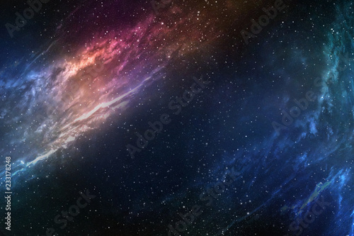 Vászonkép Night sky with stars and nebula