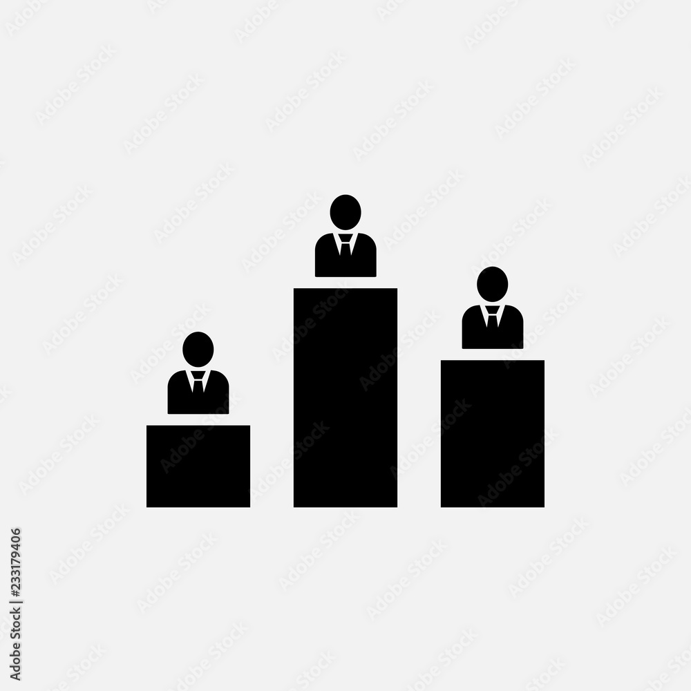 Vote results icon. Exit poll, referendum symbol. Flat design. Stock - Vector illustration. Vote results icon. Exit poll, referendum symbol. Flat design. Stock - Vector illustration.