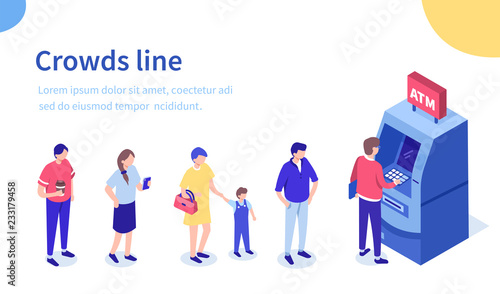 crowds line