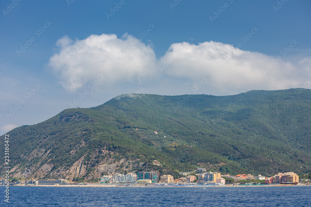 The beachside town of Deiva Marina on the Ligurian coast, Italy
