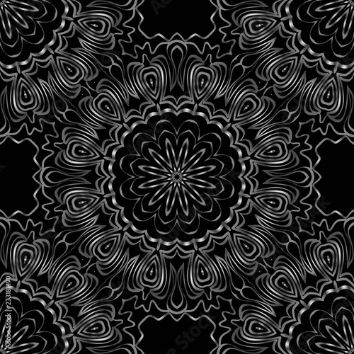 Unique, abstract floral color pattern. Seamless vector illustration. For fantastic design, wallpaper, background, fantastic print.