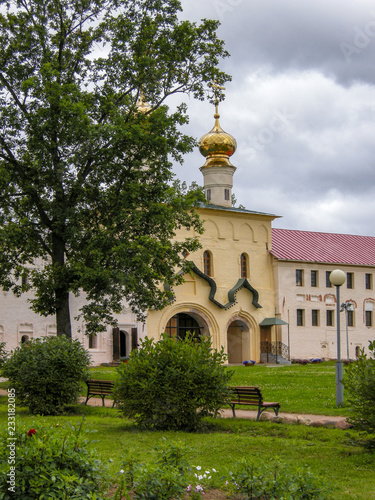 Leningrad region. The Town Of Tikhvin. Entrance to the courtyard of the Tikhvin assumption monastery