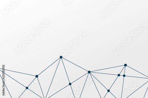 Abstract vector triangle background. Polygonal network pattern. Connected lines illustration for business presentation, marketing project, net, connection, neural, design, concept
