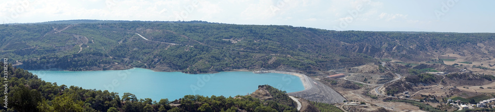 Panorama of lake and mount