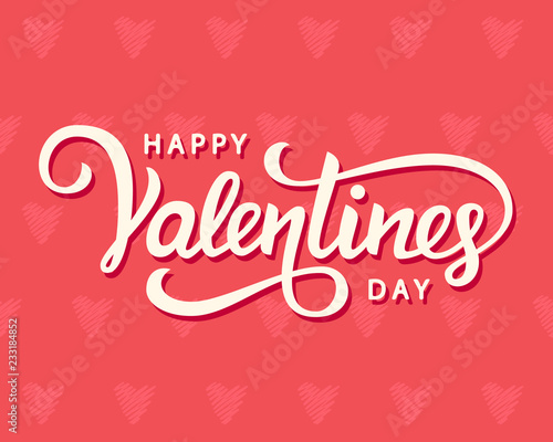 Happy Valentines Day typography poster