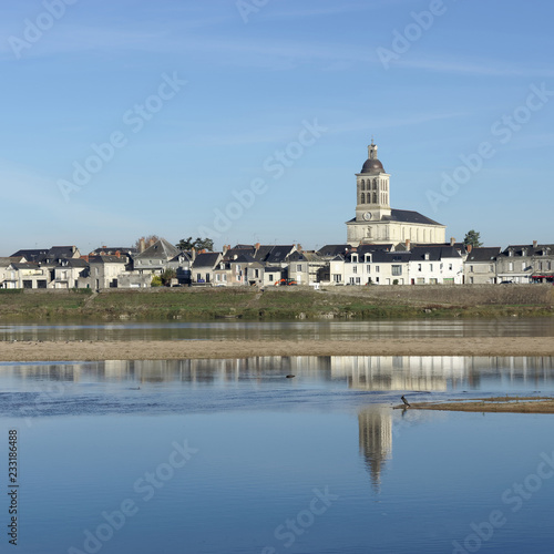 Saint Mathurin sur Loire seen from the eurovelo 6, Loire valley, France