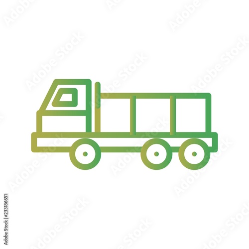 Dumper Transport Line Gradient Icon