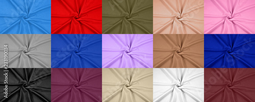 Cuadro en lienzo The fabric is gabardine, of different colours, set in one of the photos