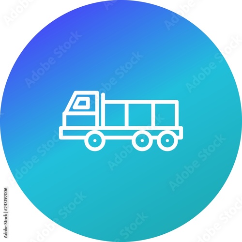  Dumper Transport Line Gradient Circle Icon