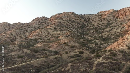 The reflecting of rocky mountains in southern california.