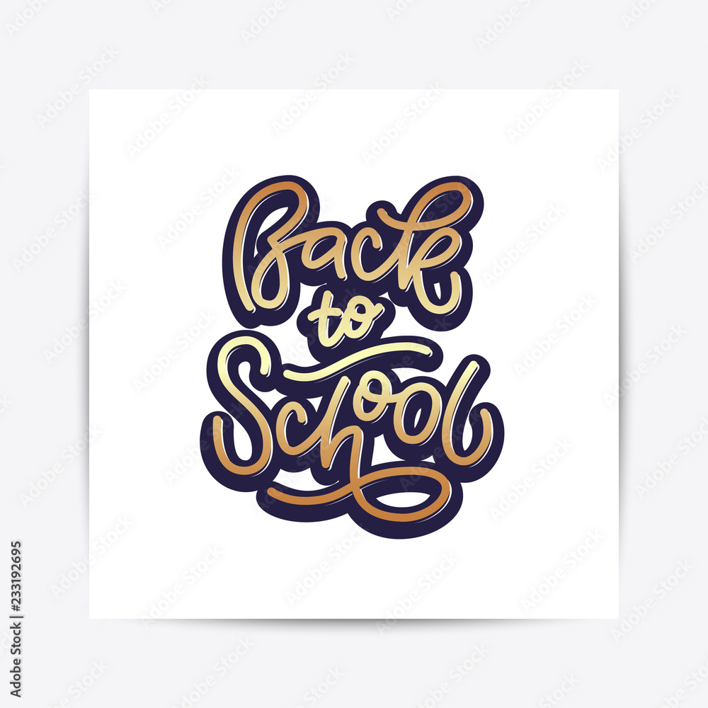 7488482 Back to school typography lettering