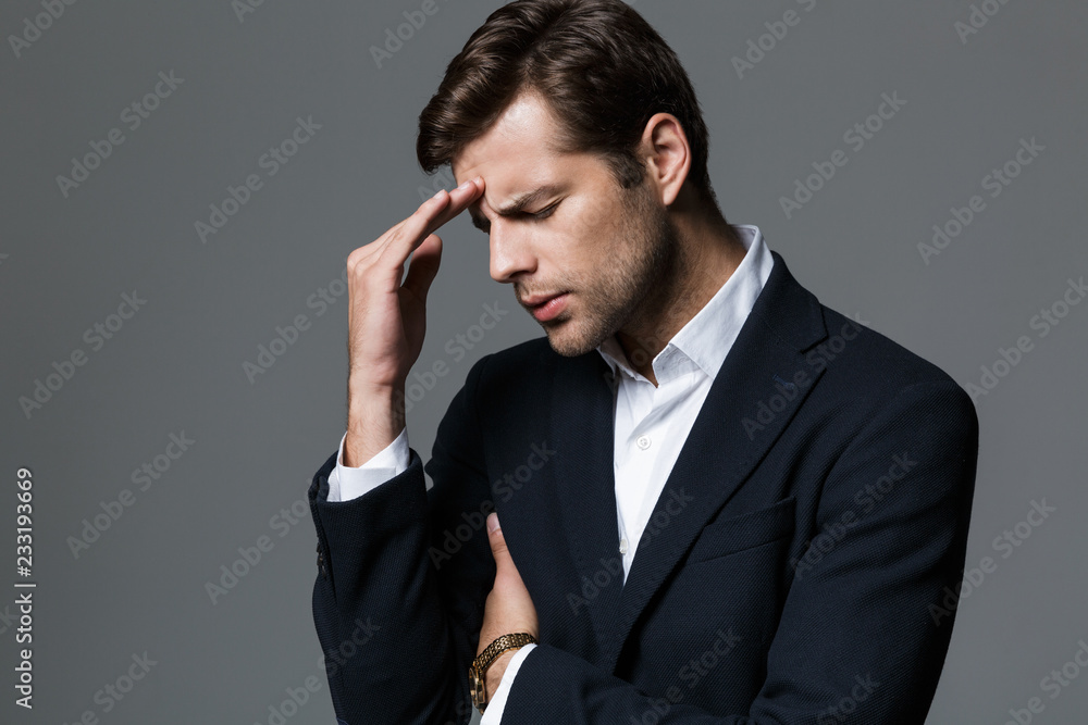 Close up portrait of a pensive young businessman Close up portrait of a pensive young businessman