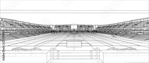 Sketch of Football stadium