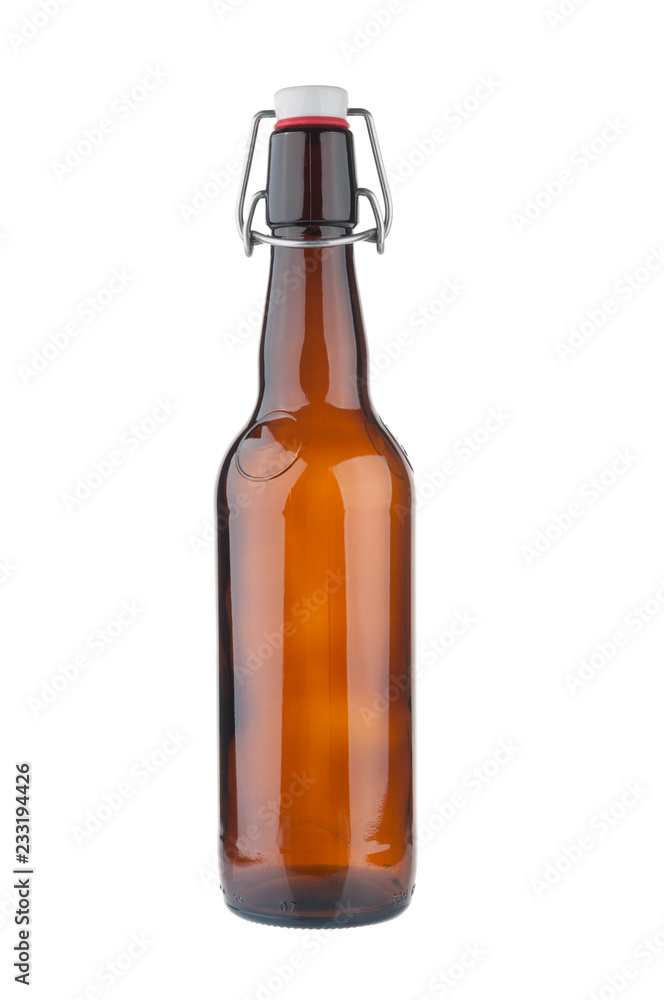 Empty beer bottle isolated on white background Empty beer bottle isolated on white background