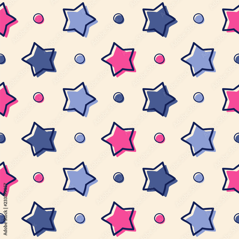Seamless vector pattern with stars. Can be used for wallpaper, pattern fills, web page background, fabric, surface textures, gifts, wrapping paper. scrapbooking. Seamless vector pattern with stars. Can be used for wallpaper, pattern fills, web page background, fabric, surface textures, gifts, wrapping paper. scrapbooking.
