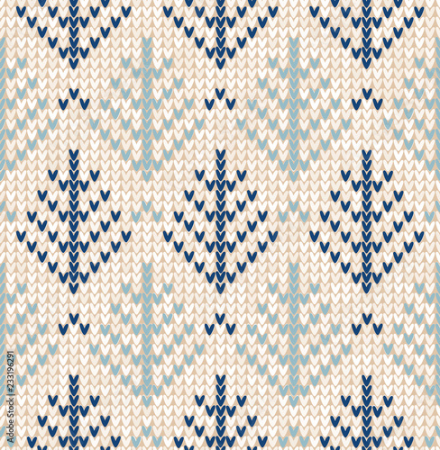 Winter Christmas tree x-mas knit seamless knitted abstract background backdrop.
