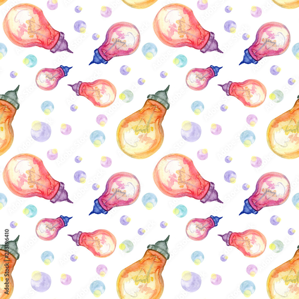 New Year bulbs pattern New Year bulbs pattern