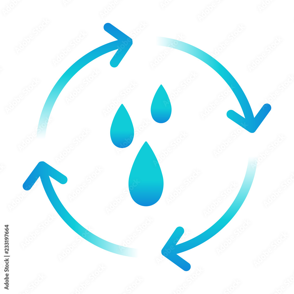 リサイクル矢印青色水イラストアイコン素材 Stock Vector Adobe Stock