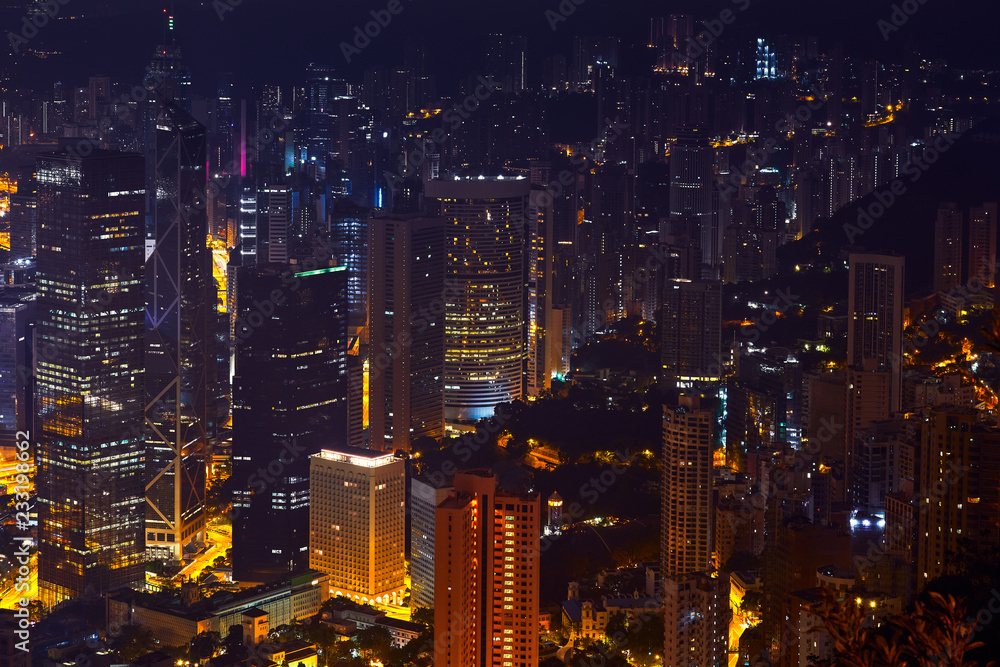 night cityscape of metropolis in hong kong night cityscape of metropolis in hong kong