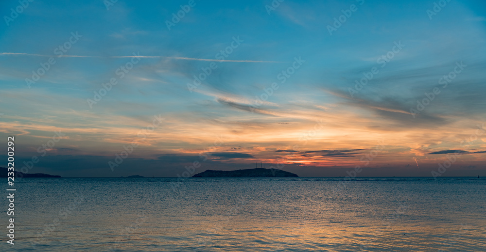 sunset over the sea sunset over the sea