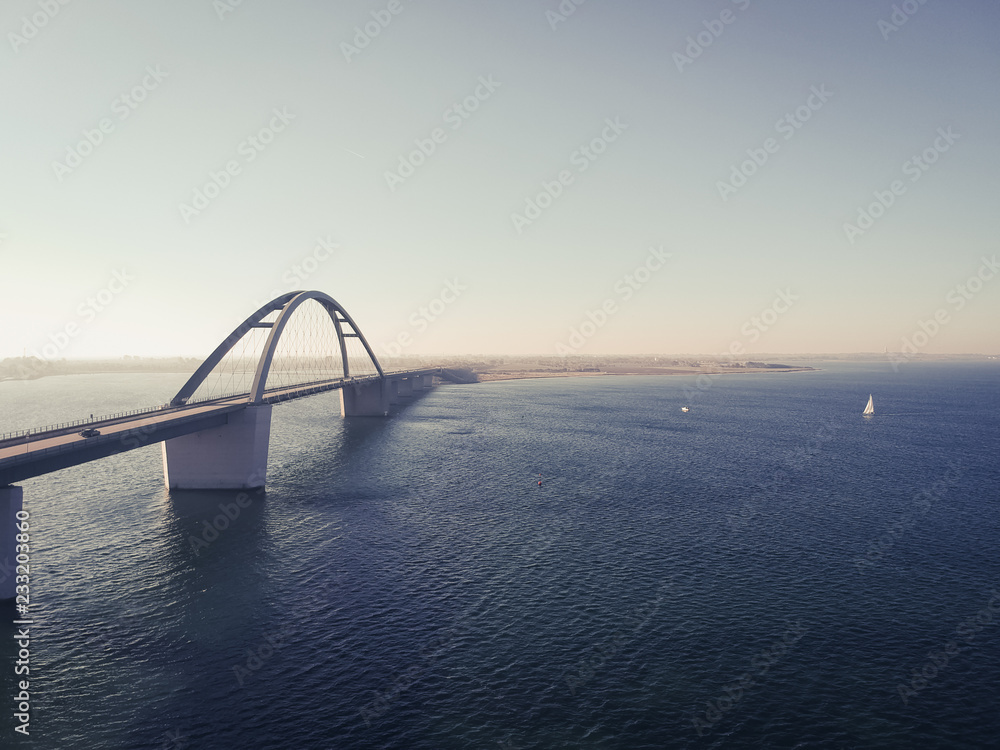 Obraz premium Fehmarnsund Bridge, Fehmarn Germany