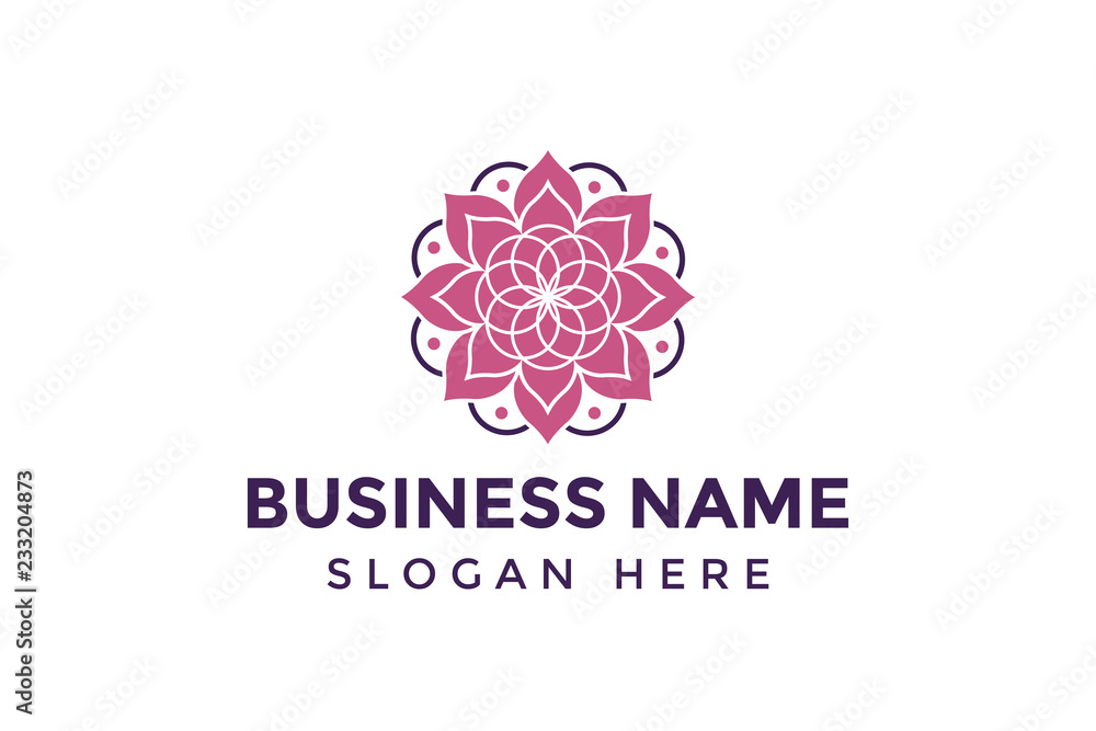 purple flower logo template purple flower logo template