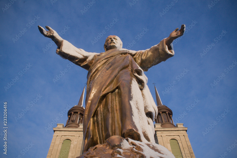 statue of christ in Laval