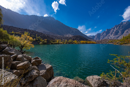Autumn at upper lake Valley. Northern Area Pakistan