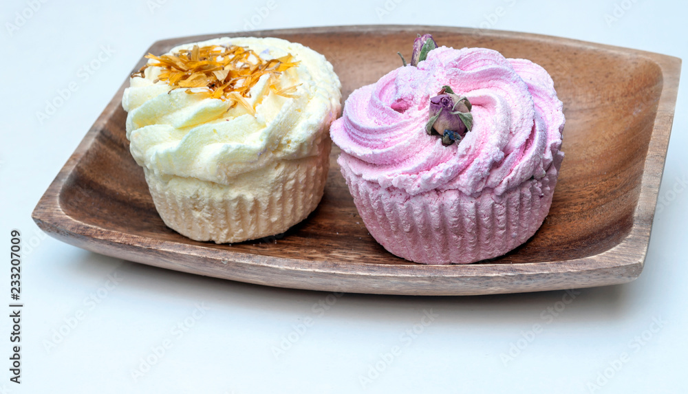 Cupcakes surrounded by white background Cupcakes surrounded by white background
