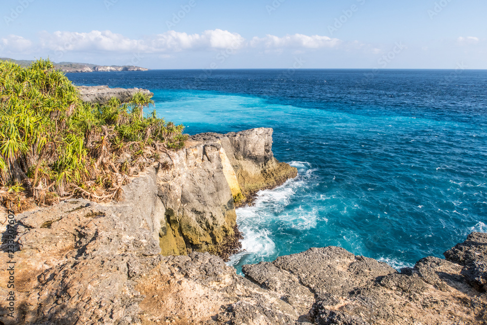 Cliffs on Nusa Lembongan, Bali