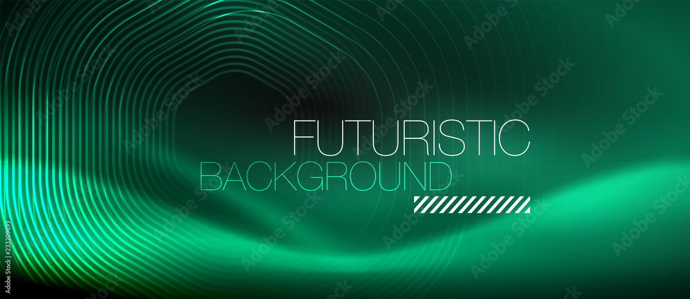 Neon glowing lines, magic energy space light concept, abstract background wallpaper design Neon glowing lines, magic energy space light concept, abstract background wallpaper design
