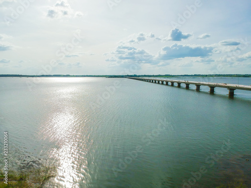 Wallpaper Mural Thep Sada Bridge the Deja Vu Bridge is a 2-lane reinforced concrete bridge across Lam Pao Dam at Kalasin,Thailand. Torontodigital.ca