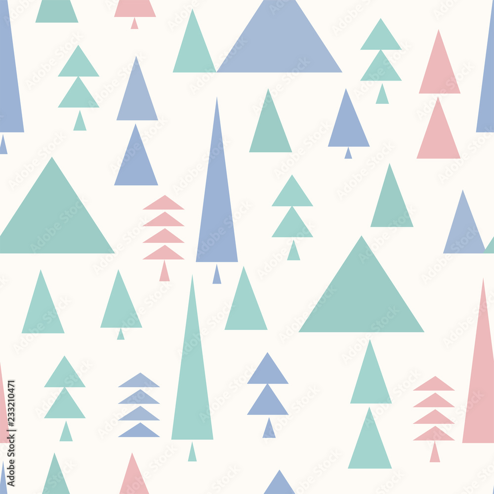 seamless christmas tree pattern