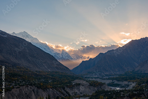 Autumn at Hunza Valley. Northern Area Pakistan