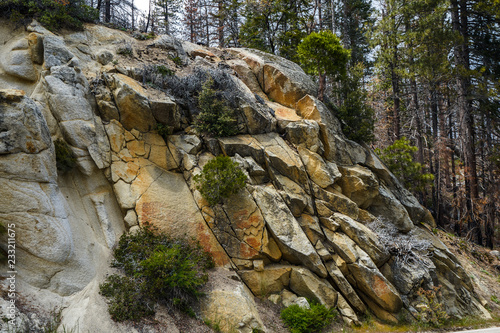 Rocky landscape in Sequoia National Park, California, USA.