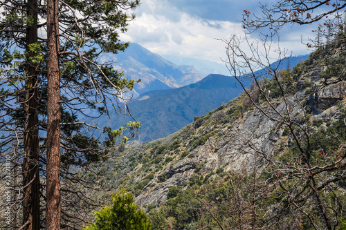 Obraz na płótnie Mountain Serpentine in Sequoia National Park, California, USA w salonie