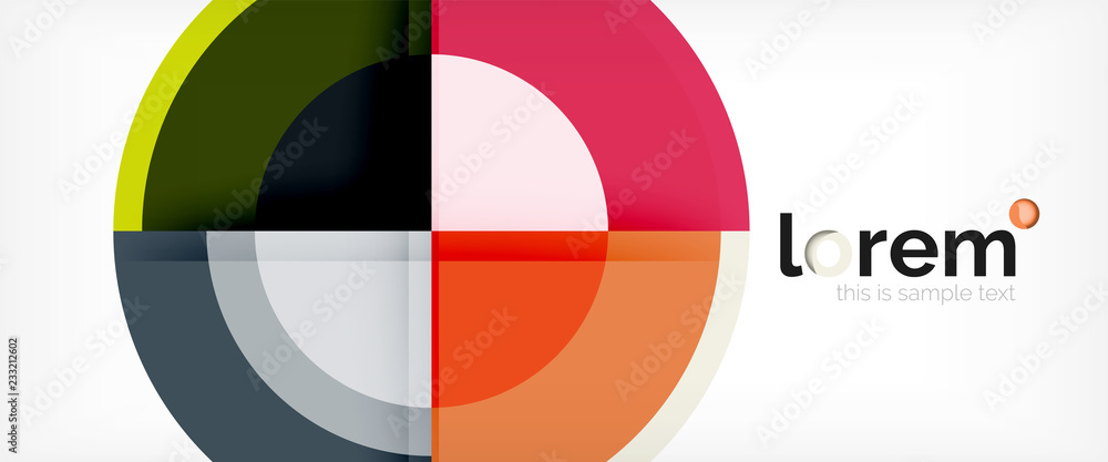 Circle abstract background, geometric modern design template Circle abstract background, geometric modern design template