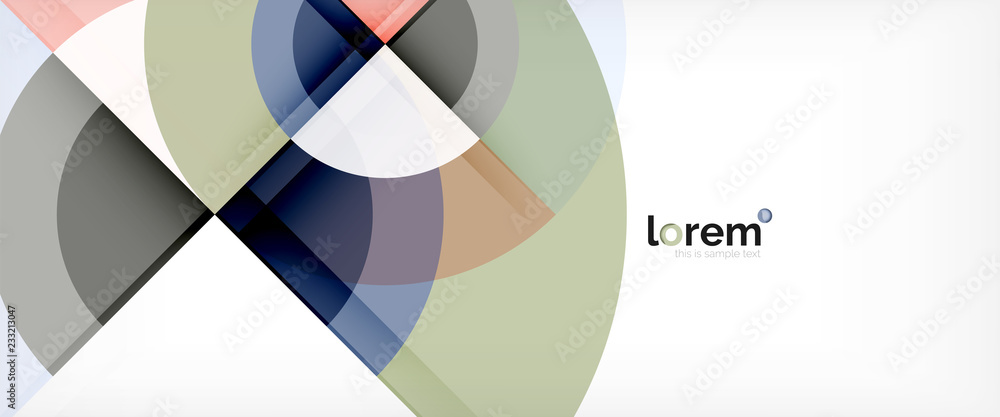 Circle abstract background, geometric modern design template