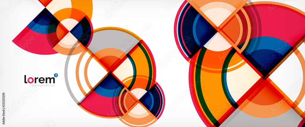 Obraz premium Vector abstract colorful circles background