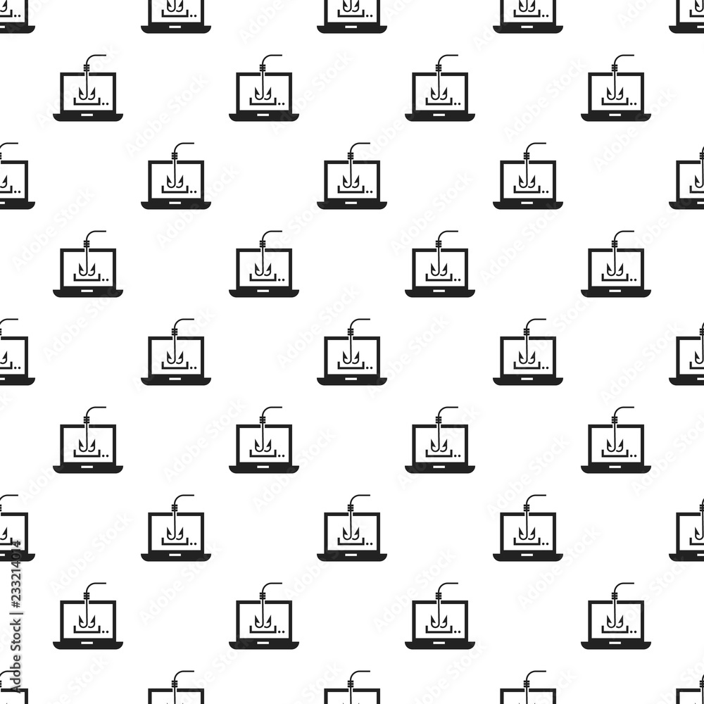 Computer phishing pattern seamless vector repeat for any web design